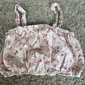 Floral Mauve Crop Top
